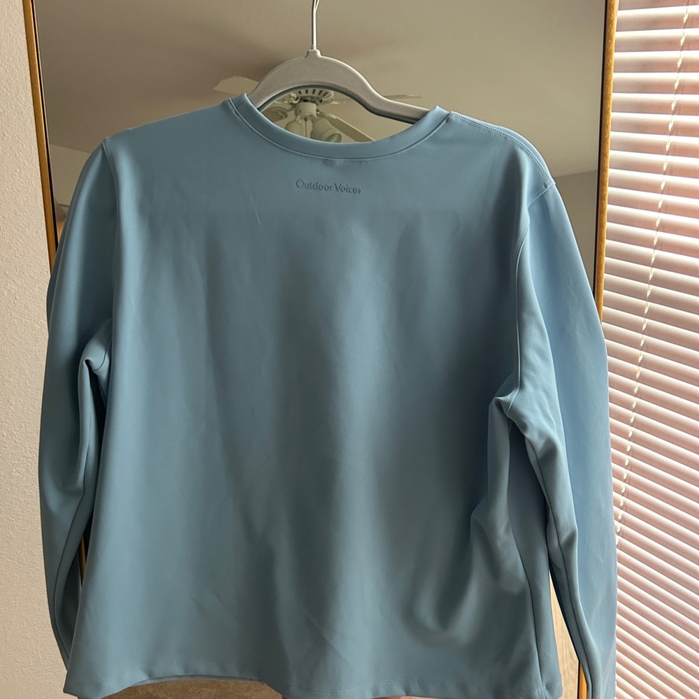 Outdoor Voices Blue Fitted Longsleeve Shirt